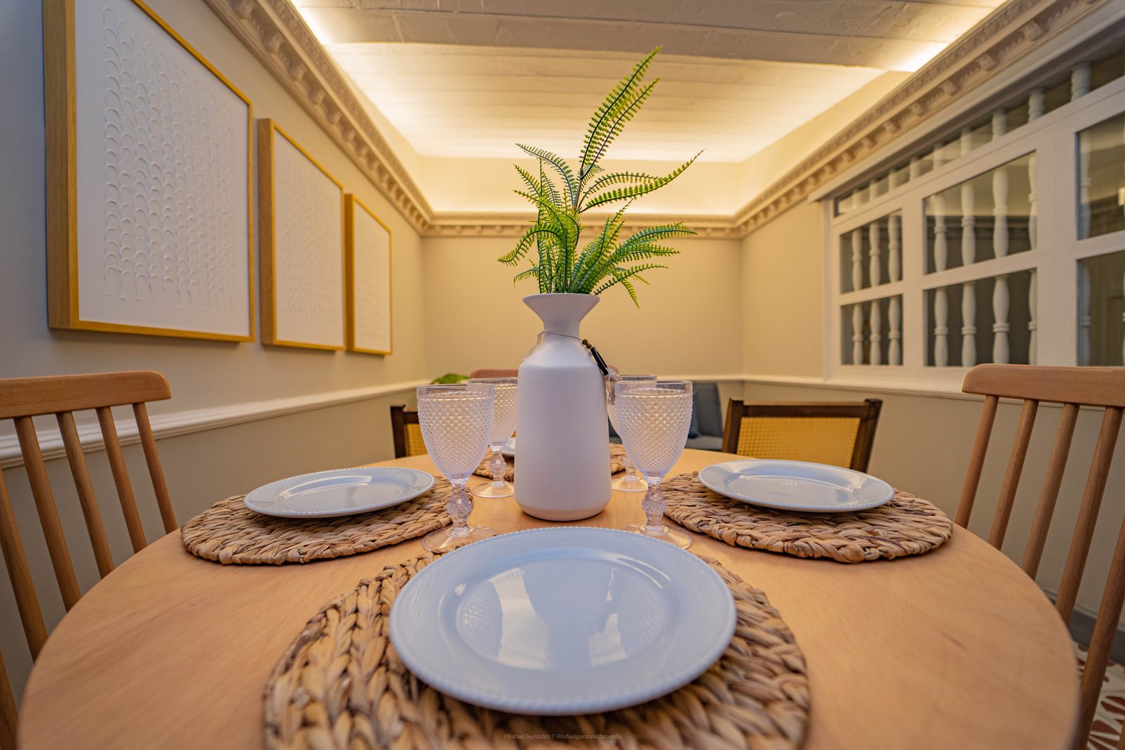 Interior de la casa colonial en el centro histórico